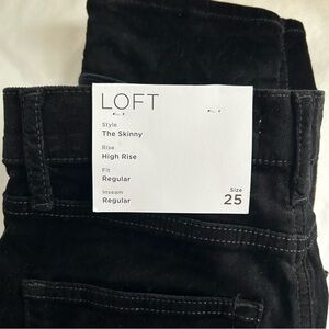 NWT The Skinny Black Velvet Pants ~ Size 25